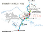 Map of Bhote Koshi River