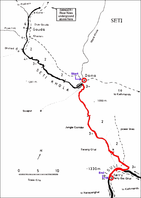 Map of Seti River