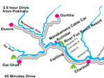 Map of Tishuli River